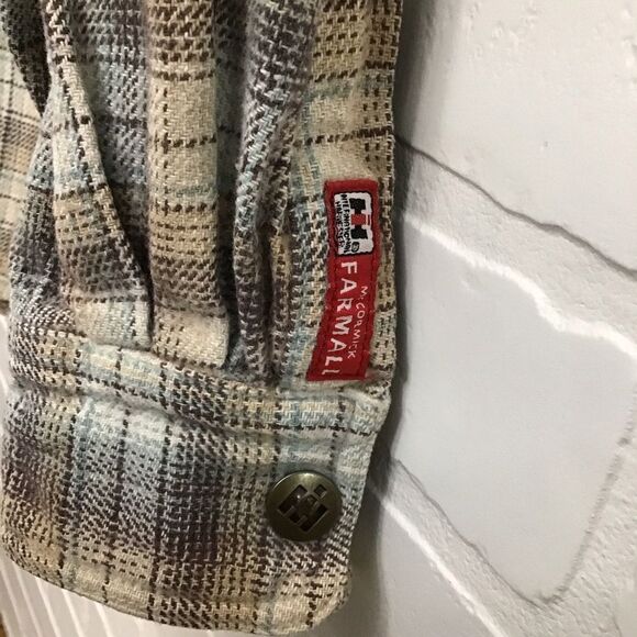 MCCORMICK western cowboy wear plaid men 100% cotton button down shirt in Large - Picture 6 of 14